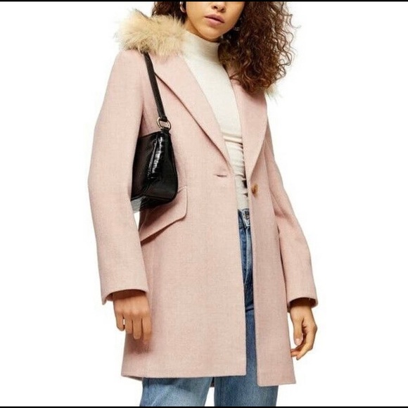 Topshop Jackets & Blazers - NWT Topshop | Monica Faux Fur Collar Coat